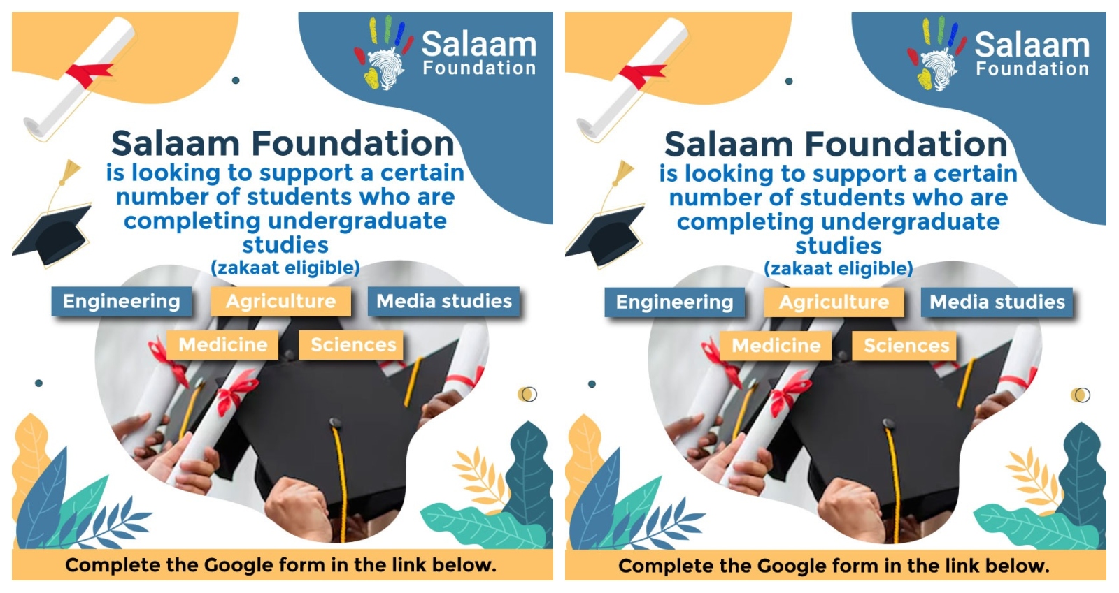 Salaam Foundation is looking for students to support